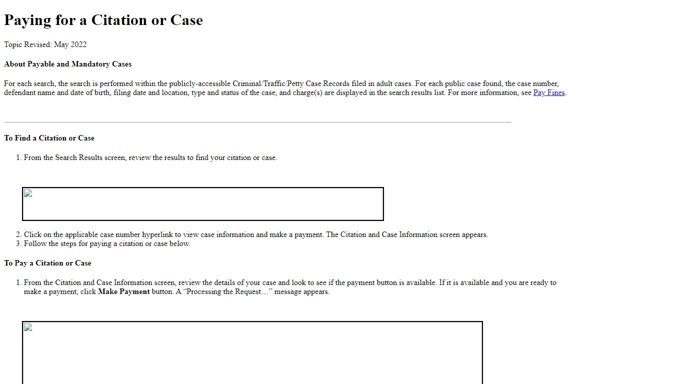 Paying for a Citation - webpay.courts.state.mn.us